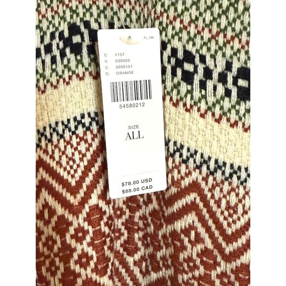 Anthropologie Boho Fringe Kimono Wrap Cardigan Women's One Size NWT Multicolor - Picture 5 of 8